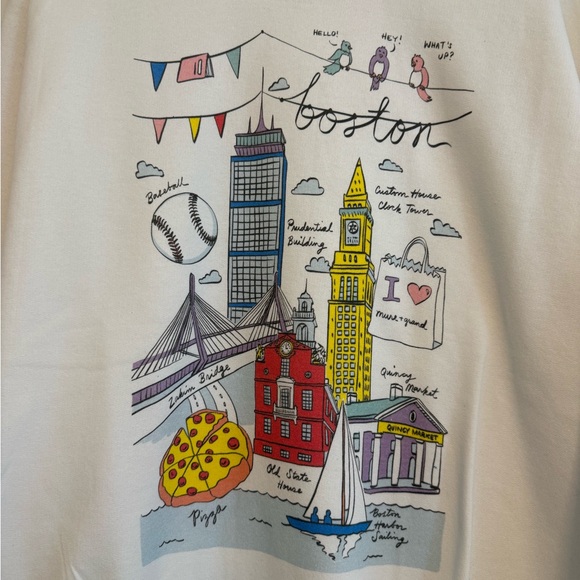 White Boston Graphic Sweatshirt - Picture 3 of 4